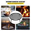 VEVOR Fire Pit Grate, Heavy Duty Iron Round Firewood Grate, Round Wood Fire Pit Grate 19", Firepit Grate with Black Paint