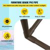 VEVOR Pool Towel Rack, 5 Bar, Brown, Freestanding Outdoor PVC Trapedozal Poolside Storage Organizer, Include 8 Towel Clips, Mesh Bag, Hook