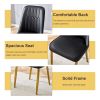 Table and chair set.63"W x 37"D x 30"H Black Marble MDF DiningTable Set with 4 Black PU Chairs with gold metal legs.Bring a comfortable home experienc
