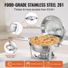VEVOR Chafing Dish Buffet Set, 6 Qt 4 Pack, Stainless Steel Chafer with Full Size Pan