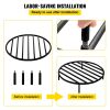 VEVOR Fire Pit Grate, Heavy Duty Iron Round Firewood Grate, Round Wood Fire Pit Grate 19", Firepit Grate with Black Paint