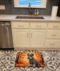 Schnauzer Fall Memory Foam Kitchen Mat Machine Washable Anti-Fatigue Mat Cushion Comfort Bath Mat or Kitchen Rug