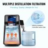 VEVOR Water Distiller, 4L 1.05 Gallon Pure Water Purifier Filter For Home Countertop, 750W Distilled Water Maker