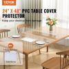 VEVOR Clear Table Cover Protector, 24" x 48"/613 x 1230.2 mm Table Cover, 1.5 mm Thick PVC Plastic Tablecloth