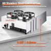 VEVOR Electric Soup Warmer, Four 7.4QT Stainless Steel Round Pot 86~185¬∞F Adjustable Temp