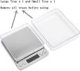 Digital Kitchen Scale, 1kg x 0.01g Gram Scale, Cooking Food Scale with LCD Display, Small Pocket Scale with 2 Trays for Baking, Jewelry, Herbs