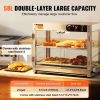 VEVOR 2-Tier Commercial Food Warmer Display Countertop Pizza Cabinet with Light