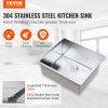 VEVOR Kitchen Sink, 304 Stainless Steel Drop-In Sinks, Top Mount Single Bowl Basin with Accessories(Pack of 2)