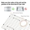 VEVOR Sink Protector Grid, 27.5"x13.5" Stainless Steel Sink Grates, Rear Drain Sink Grates with R5 Corner Radius, Large Sink Bottom Grids