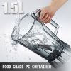 VEVOR 110V Commercial Smoothie Blenders, 1.5L/50.7oz 1500W Countertop Silent Blender w/ 3-Side Silica Gel Sound Shield